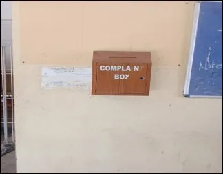 Boys’ hostel complaint box