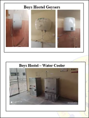 Boys’ hostel geysers and water cooler