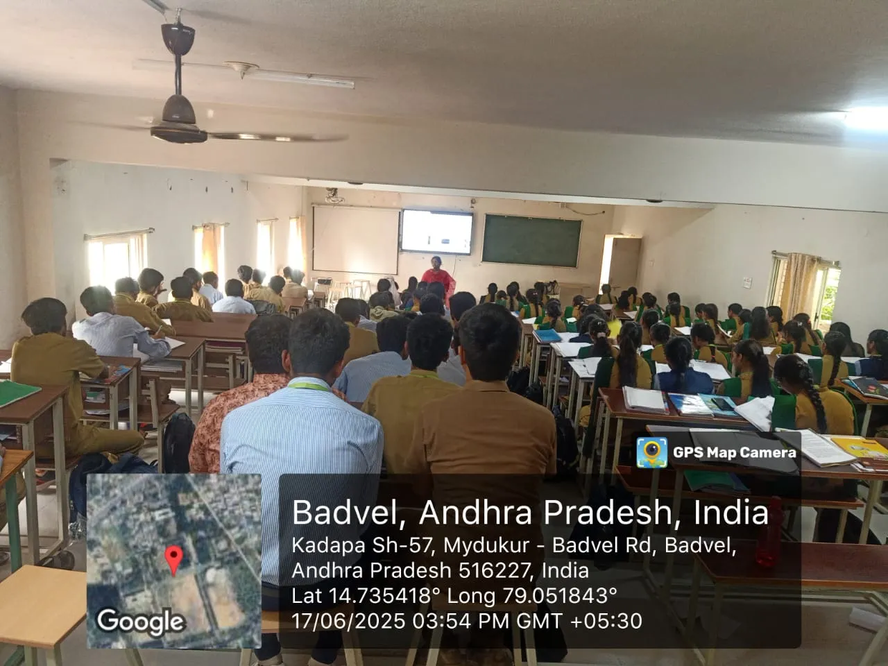 A lecture in progress