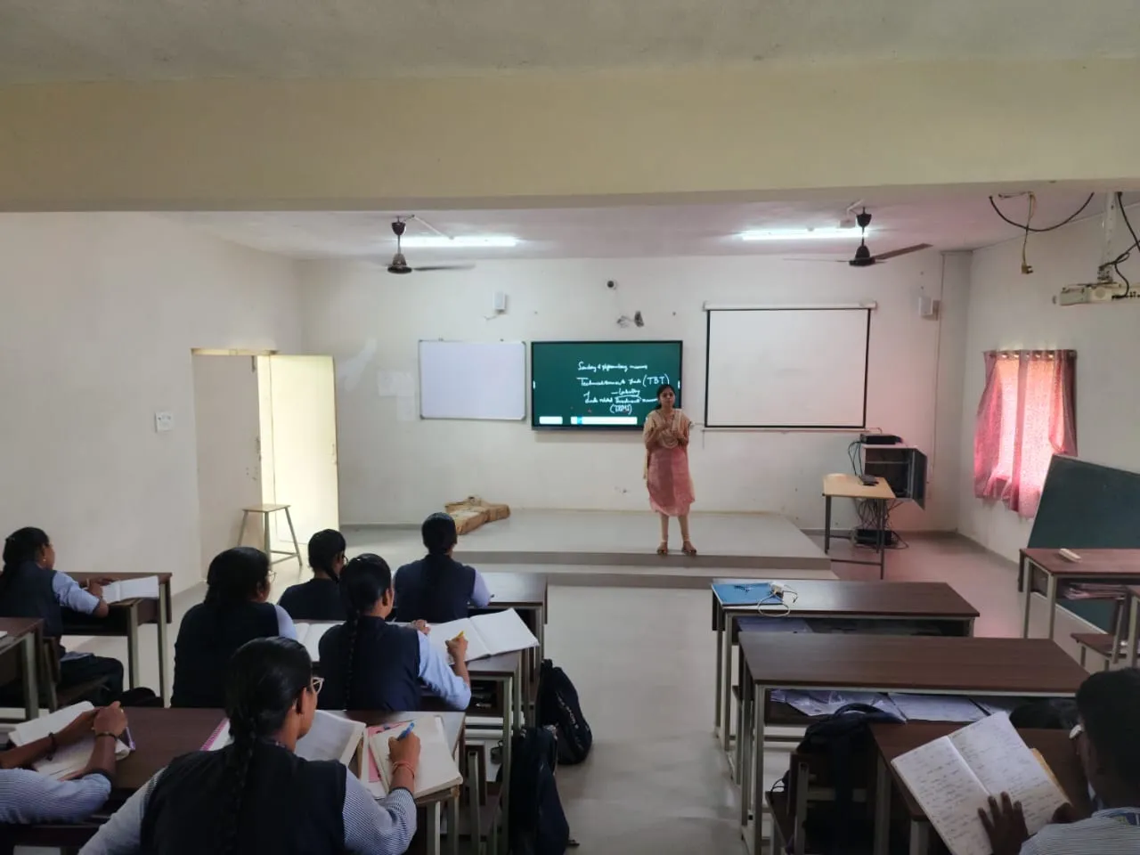 A class in progress at SBVR Agricultural College