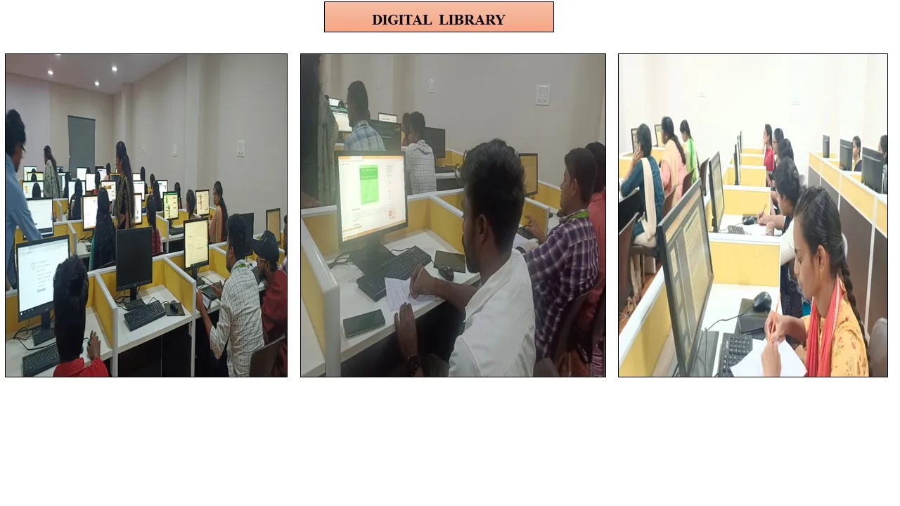 Students searching the online catalogue
