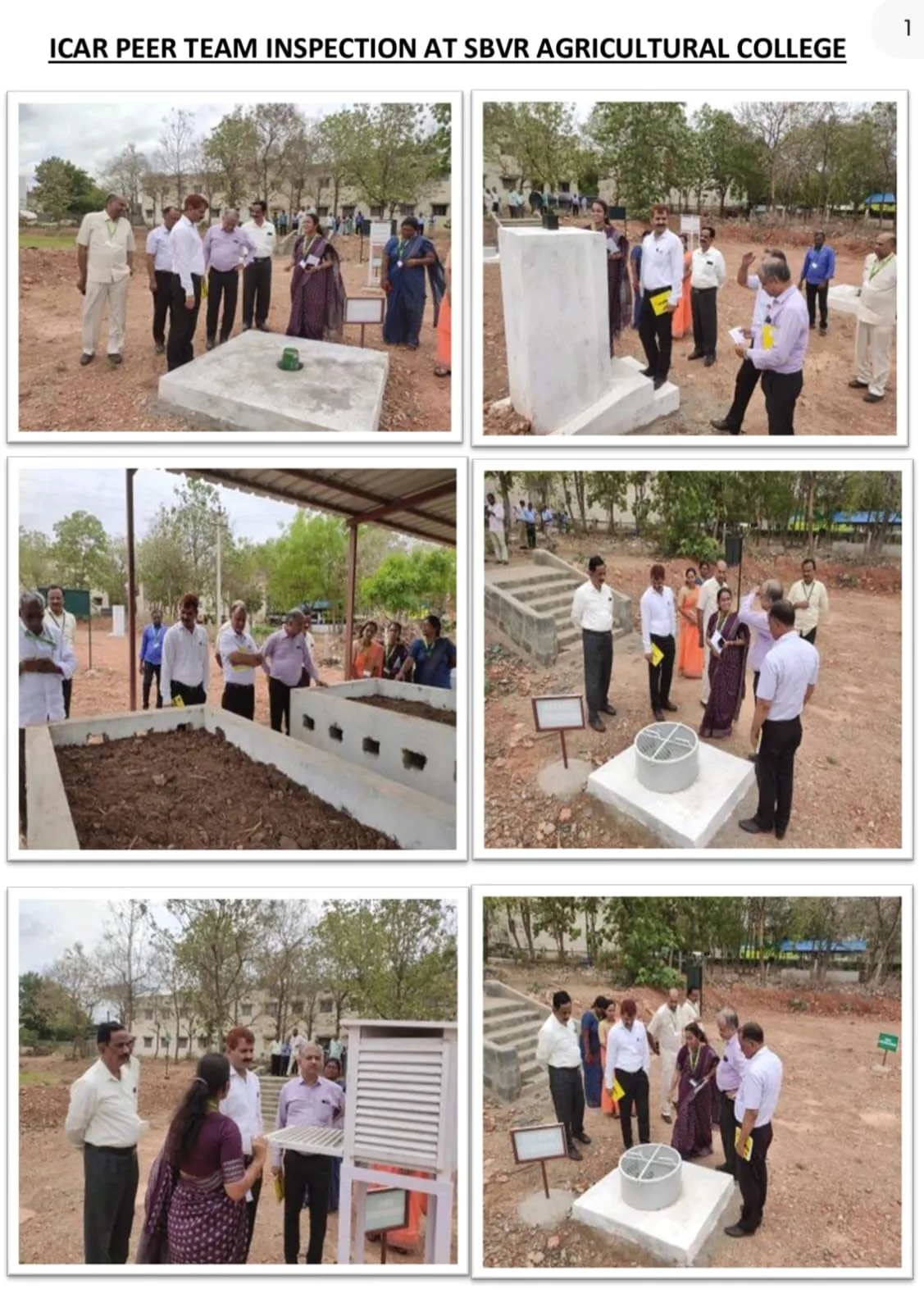 ICAR Peer Review Team inspecting the campus