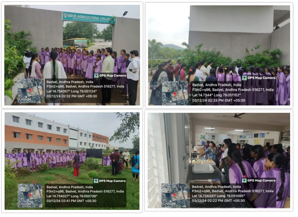 Zilla Parishad school students visit the college on Agriculture Education Day