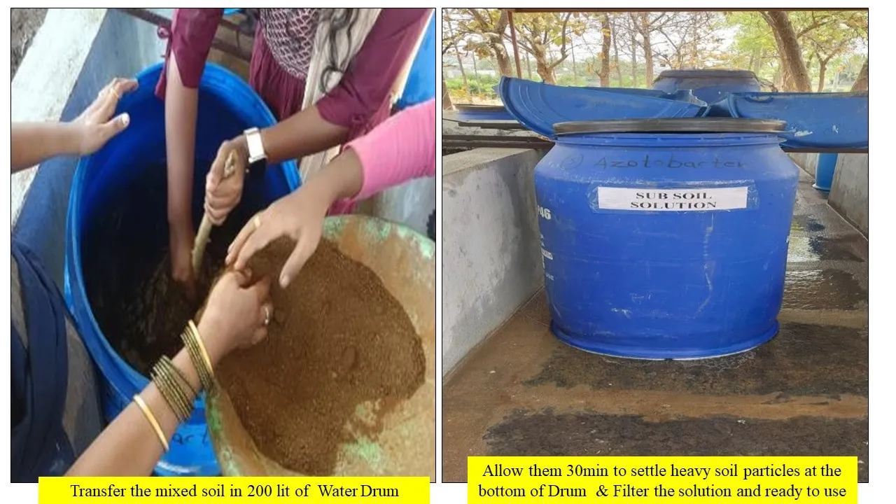 Filtering the sub-soil solution